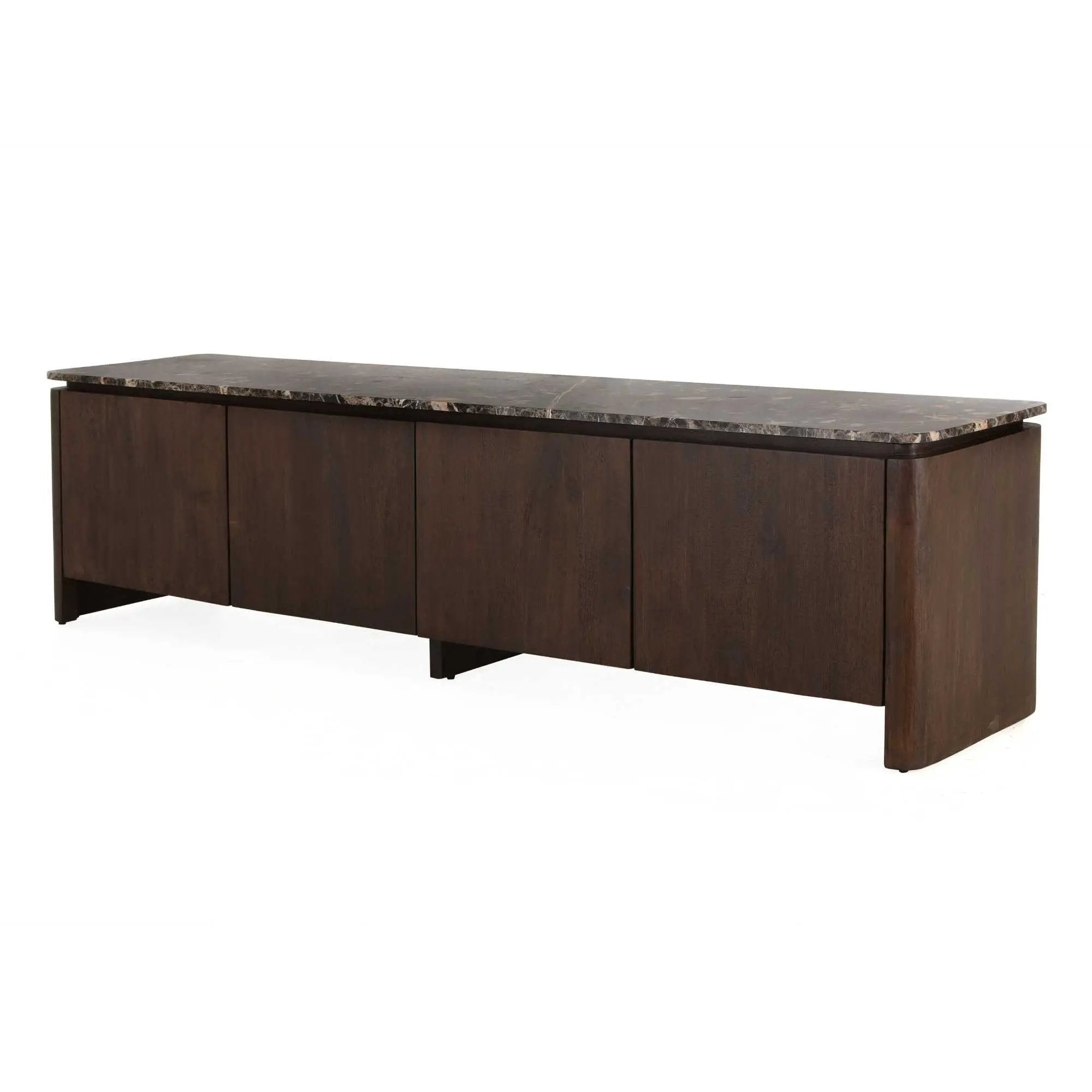 Tv-meubel Dallas bruin mangohout 210 cm by depauwwonen