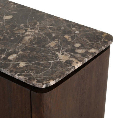 Tv-meubel Dallas bruin mangohout 210 cm by depauwwonen