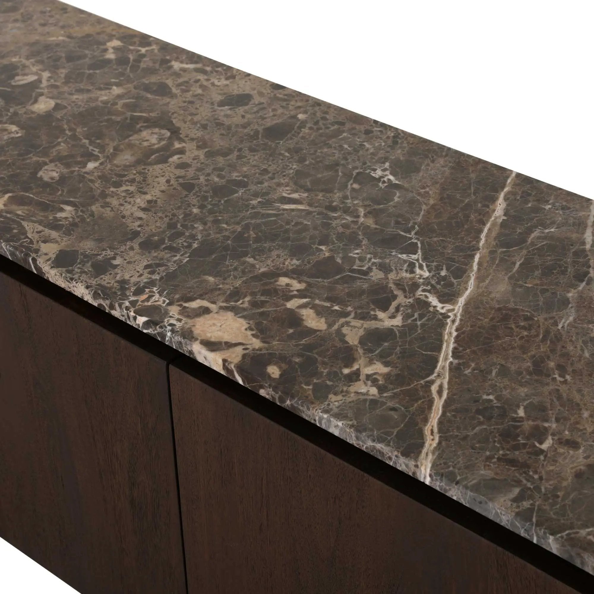 Tv-meubel Dallas bruin mangohout 210 cm by depauwwonen