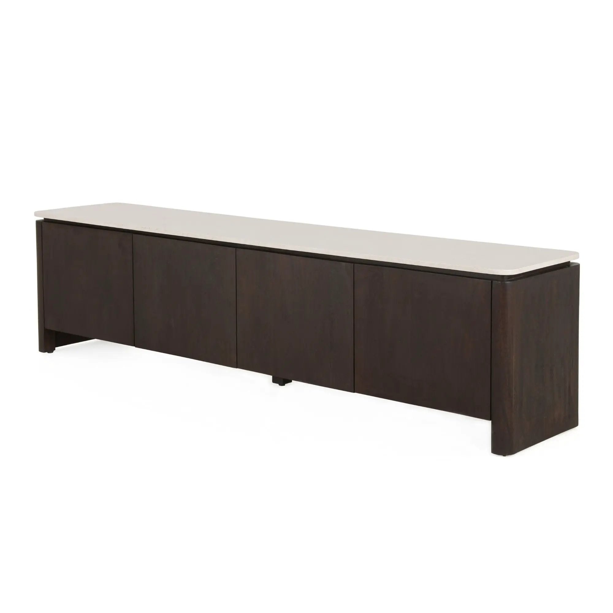 Tv-meubel Dallas bruin mangohout 210 cm by depauwwonen