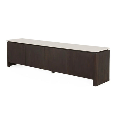 Tv-meubel Dallas bruin mangohout 210 cm by depauwwonen