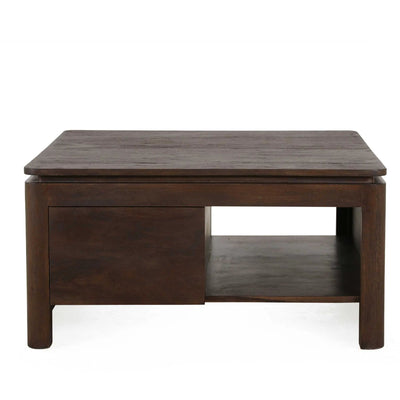 Vierkante salontafel Dallas bruin mangohout 80 cm by depauwwonen