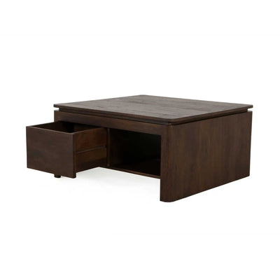 Vierkante salontafel Dallas bruin mangohout 80 cm by depauwwonen