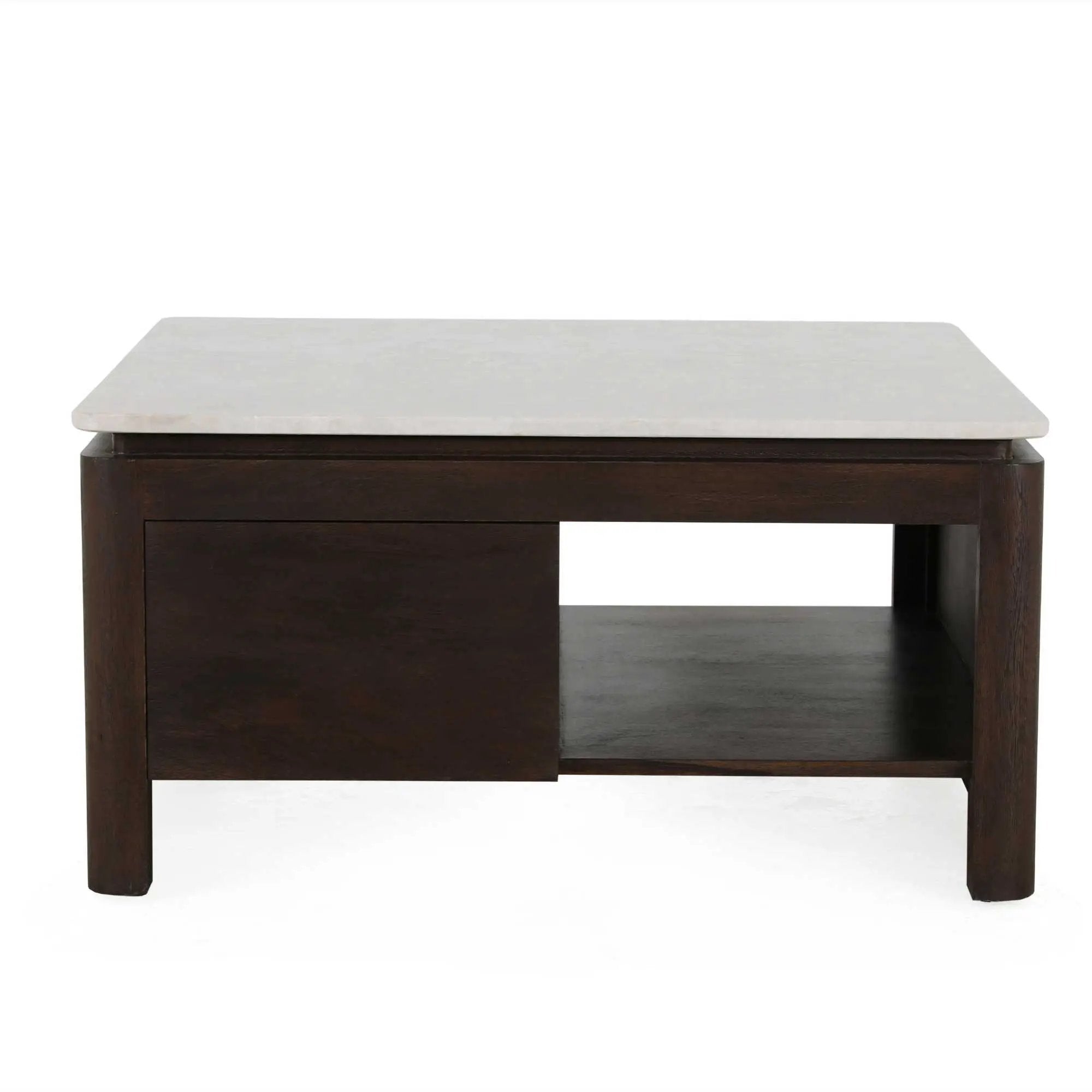 Vierkante salontafel Dallas bruin mangohout 80 cm by depauwwonen