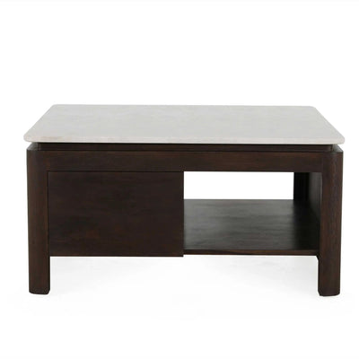 Vierkante salontafel Dallas bruin mangohout 80 cm by depauwwonen