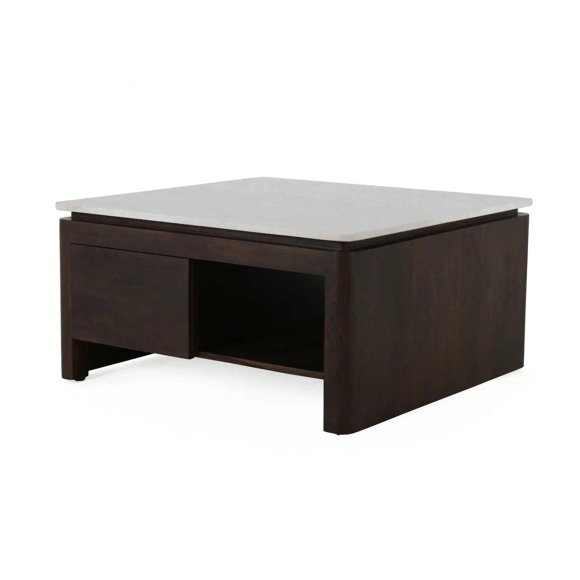 Vierkante salontafel Dallas bruin mangohout 80 cm by depauwwonen