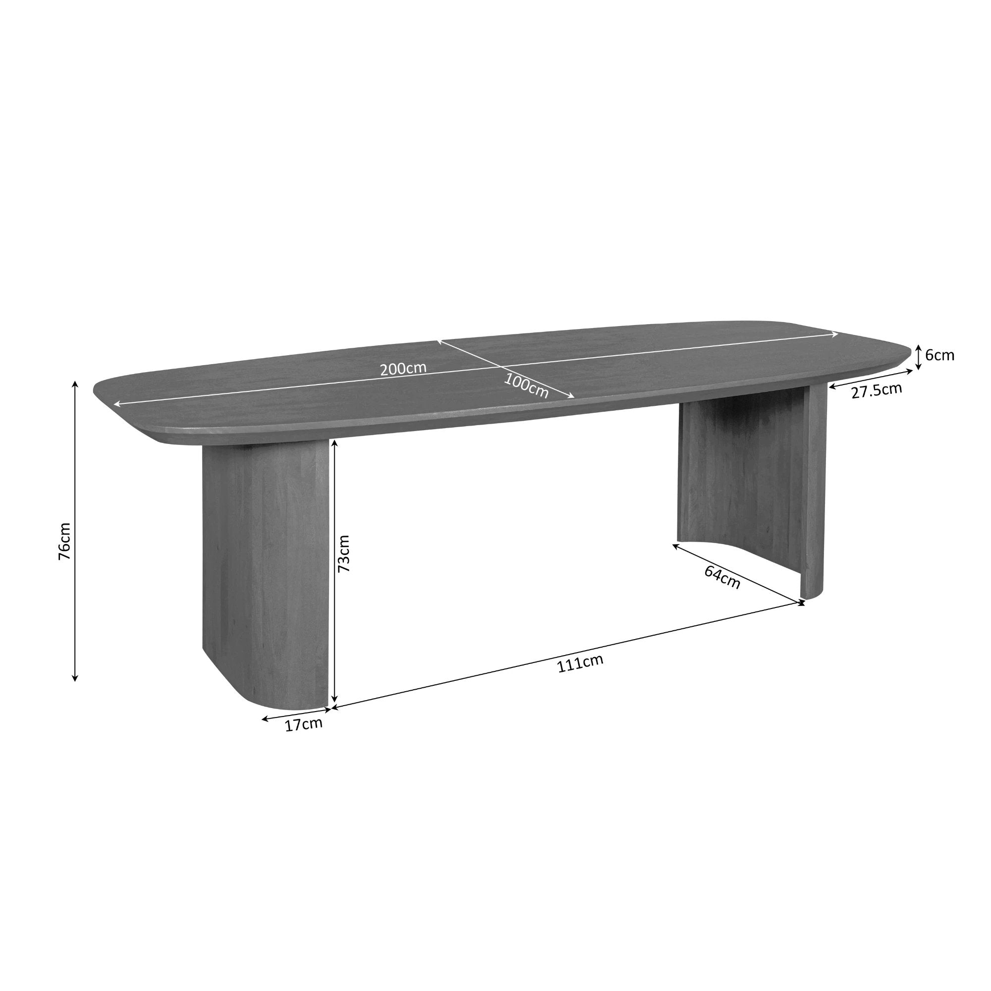 Eettafel Maré Bruin | 200 cm by depauwwonen