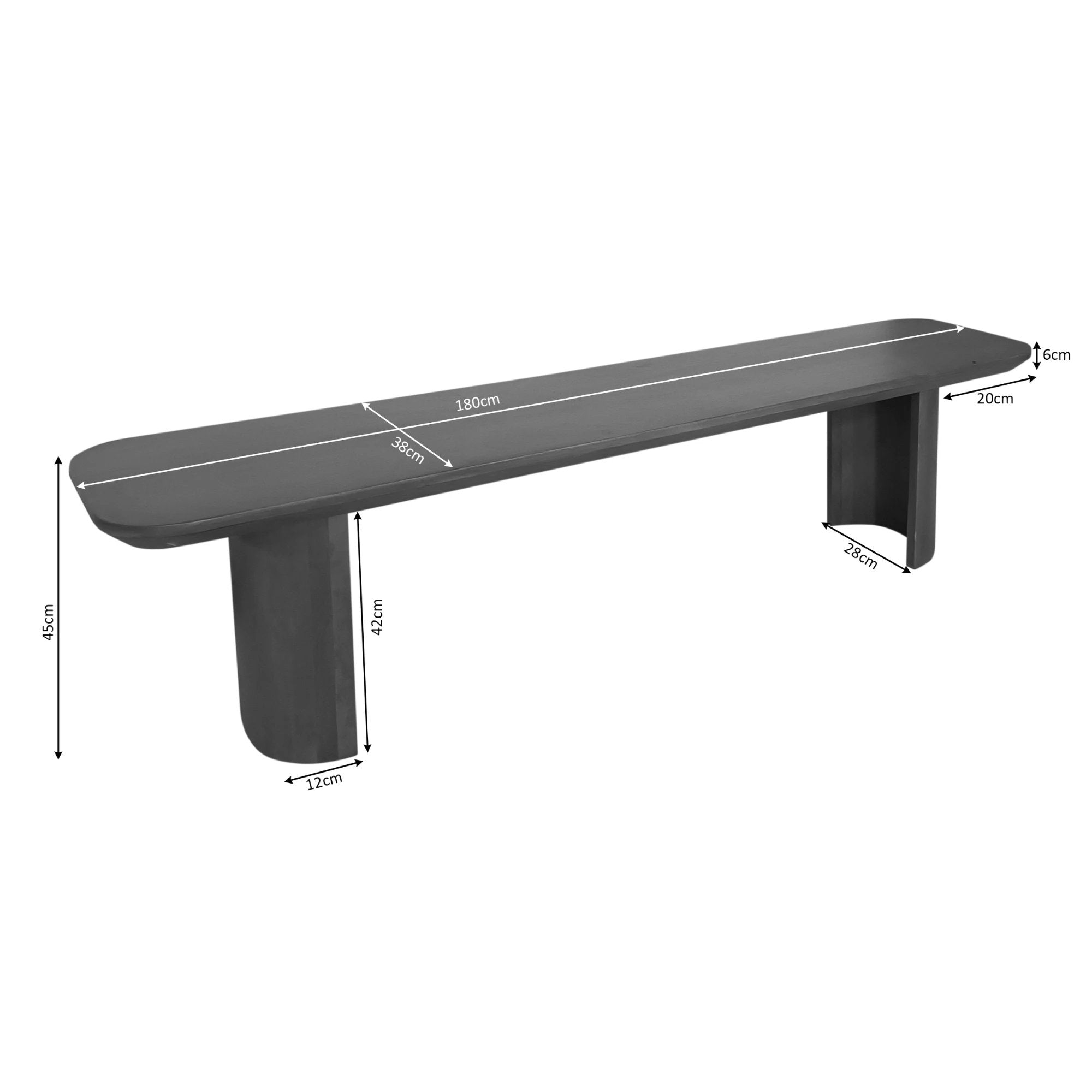 Eetkamerbank Maré Bruin | 180 cm by depauwwonen