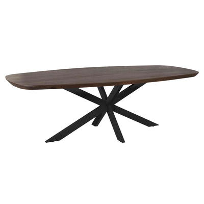 Eettafel Madison Bruin | 240 cm | Deens Ovaal | Poot Zwart by Starfurn