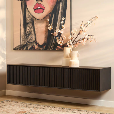 Zwevend tv-meubel Madison Zwart | 160 cm by Starfurn