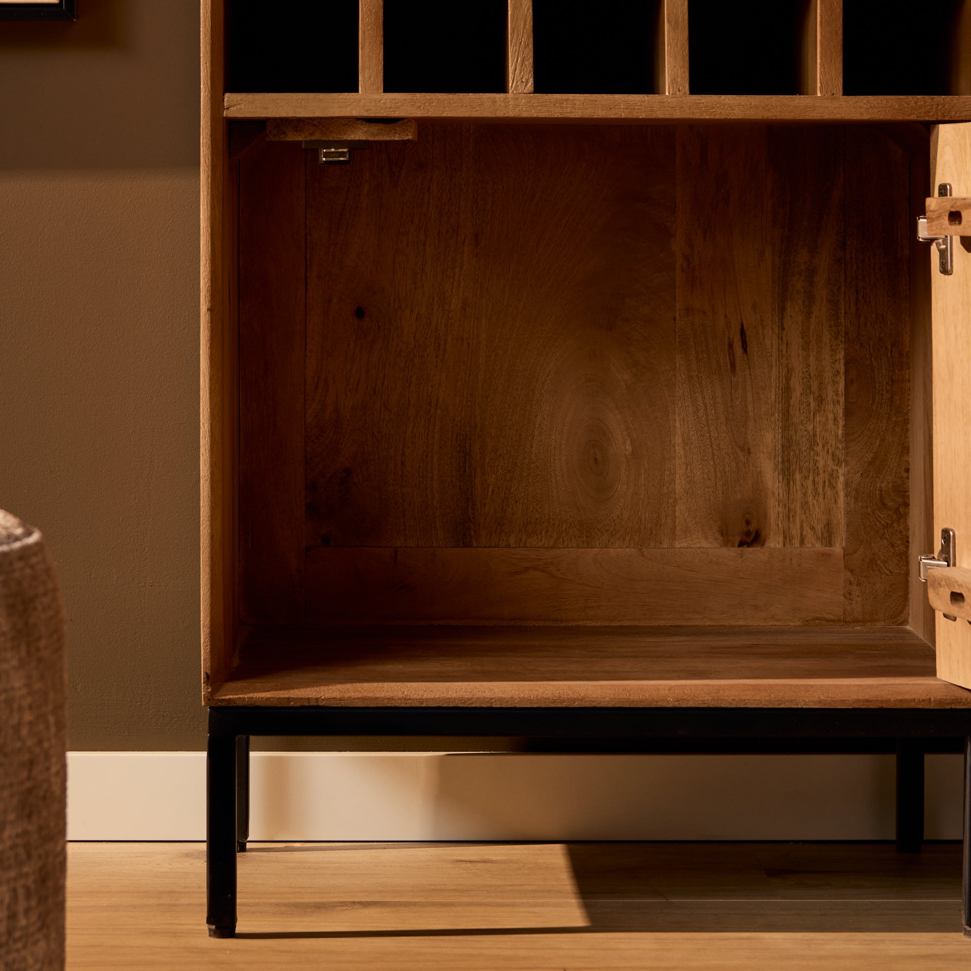 Wijnkast Madison Natuurlijk | 55 cm