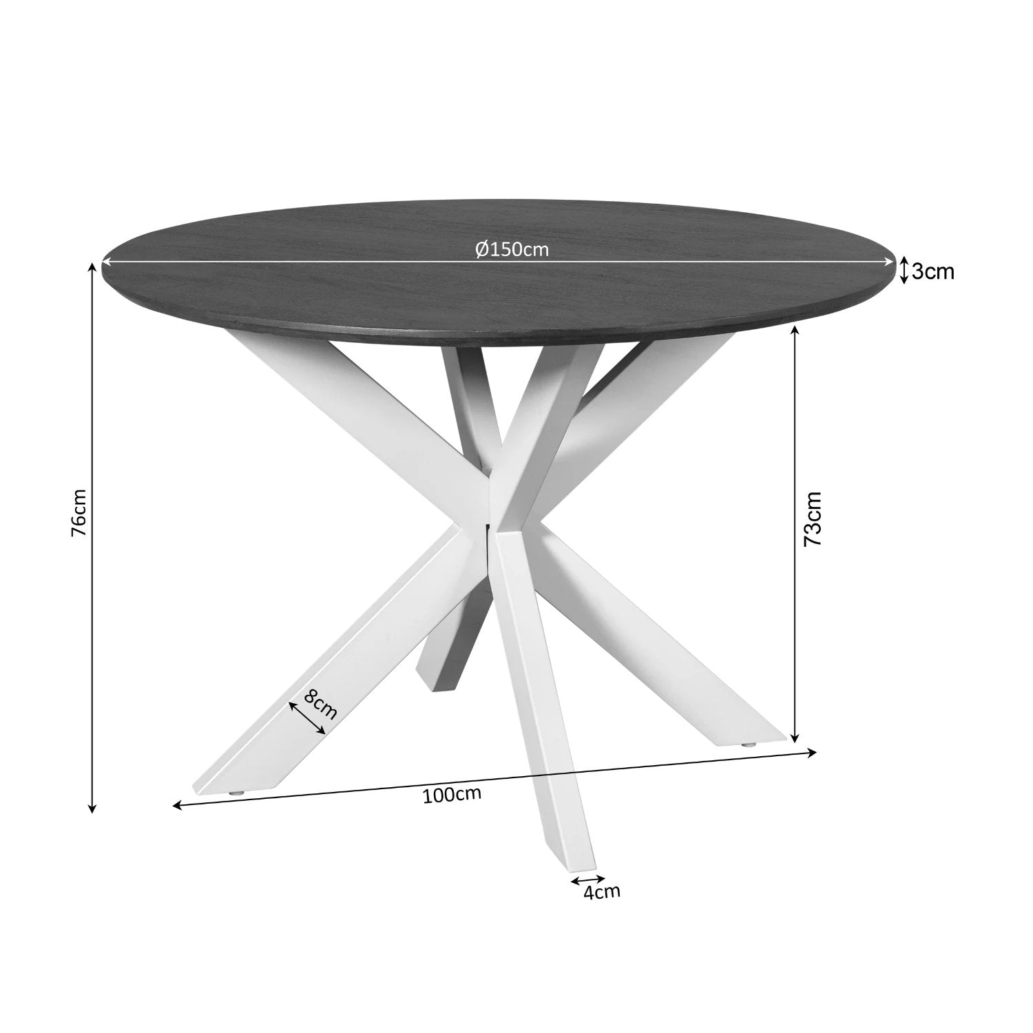 Eettafel Madison Natuurlijk | 150 cm by Starfurn