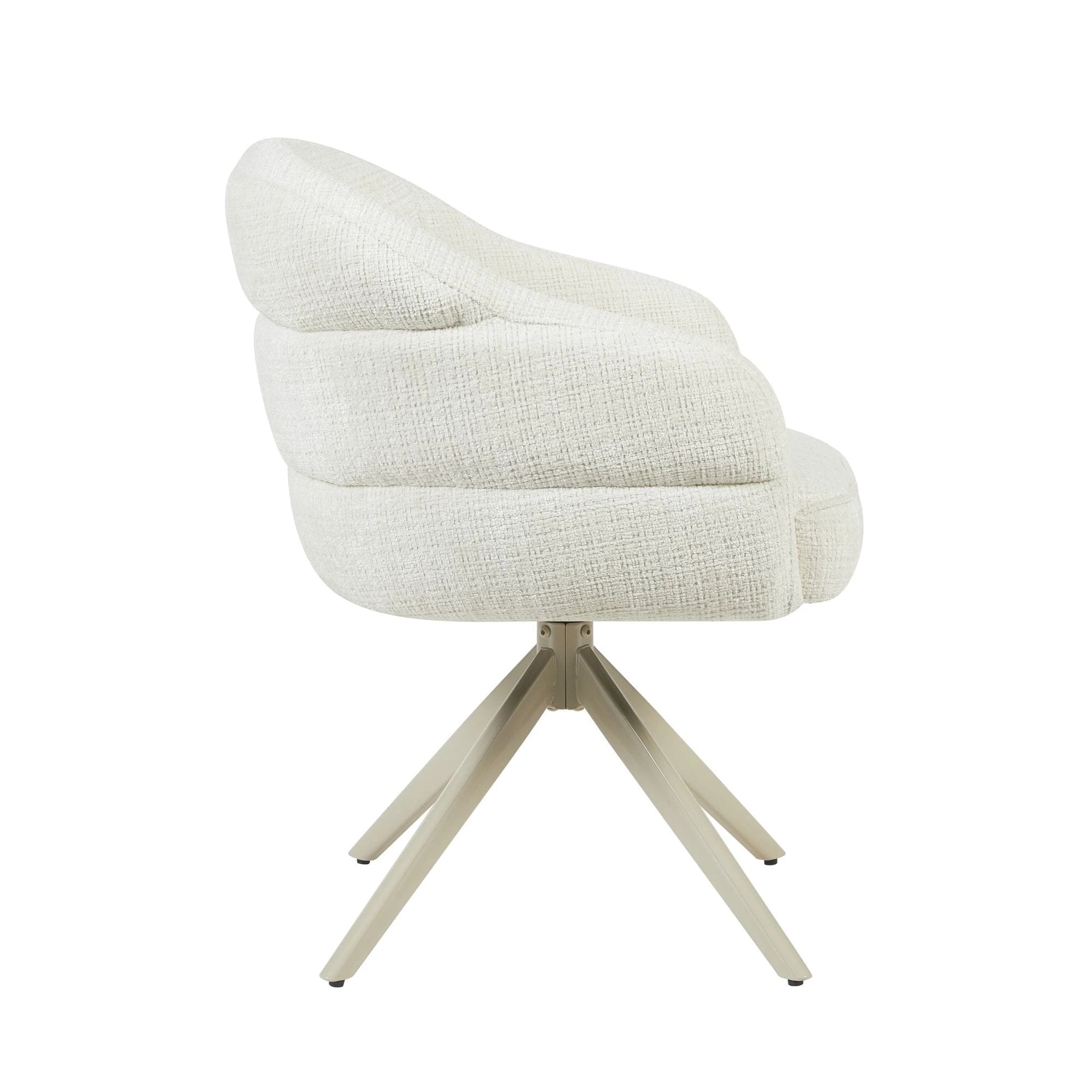 Eetkamerstoel Bella | Off White | Poot zandkleurig by Starfurn