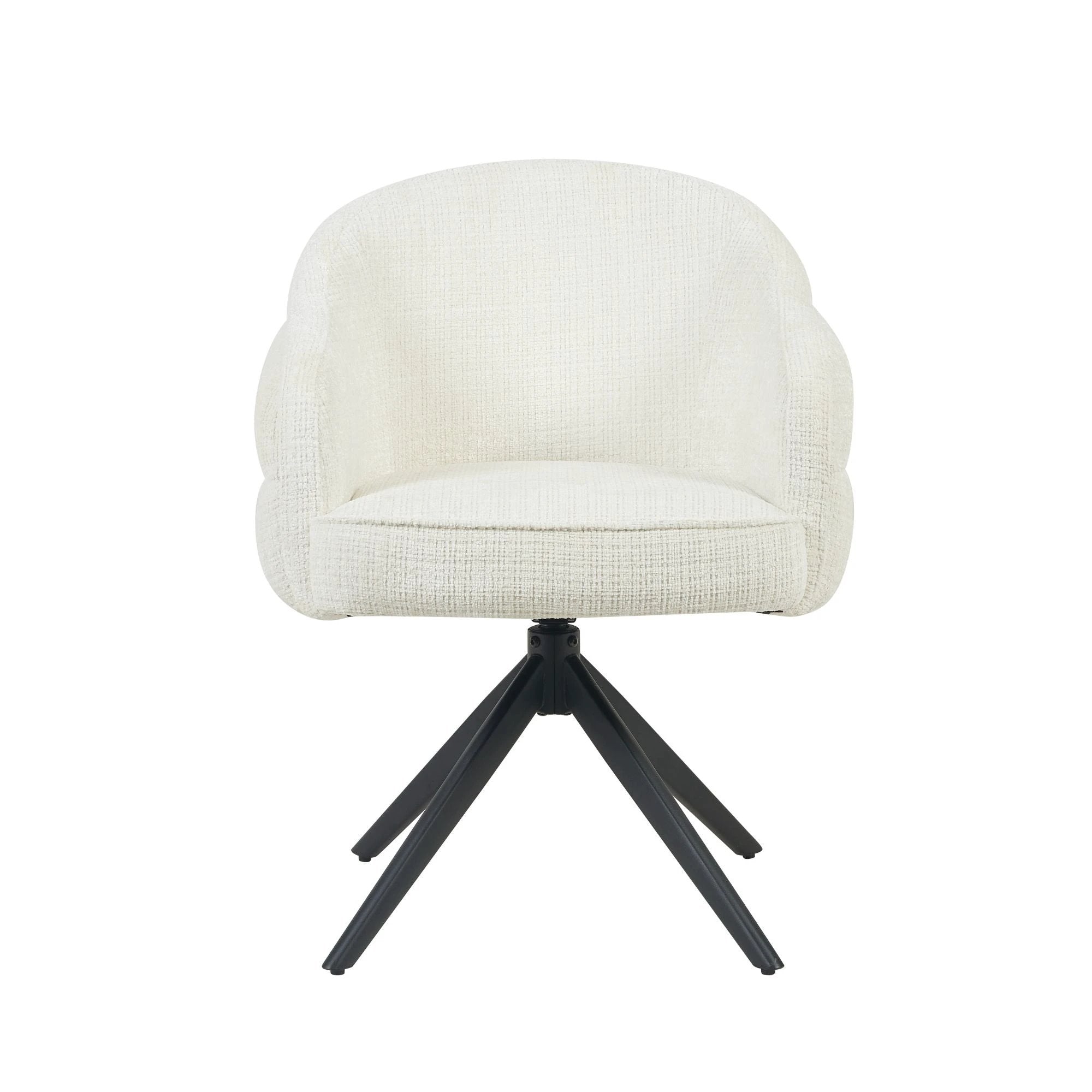 Eetkamerstoel Bella | Off White| Poot zwart by Starfurn