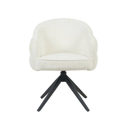 Eetkamerstoel Bella | Off White| Poot zwart by Starfurn