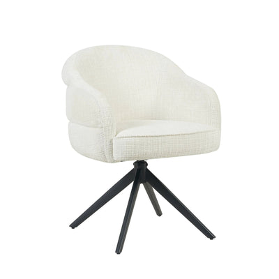 Eetkamerstoel Bella | Off White| Poot zwart by Starfurn