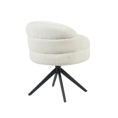 Eetkamerstoel Bella | Off White| Poot zwart by Starfurn