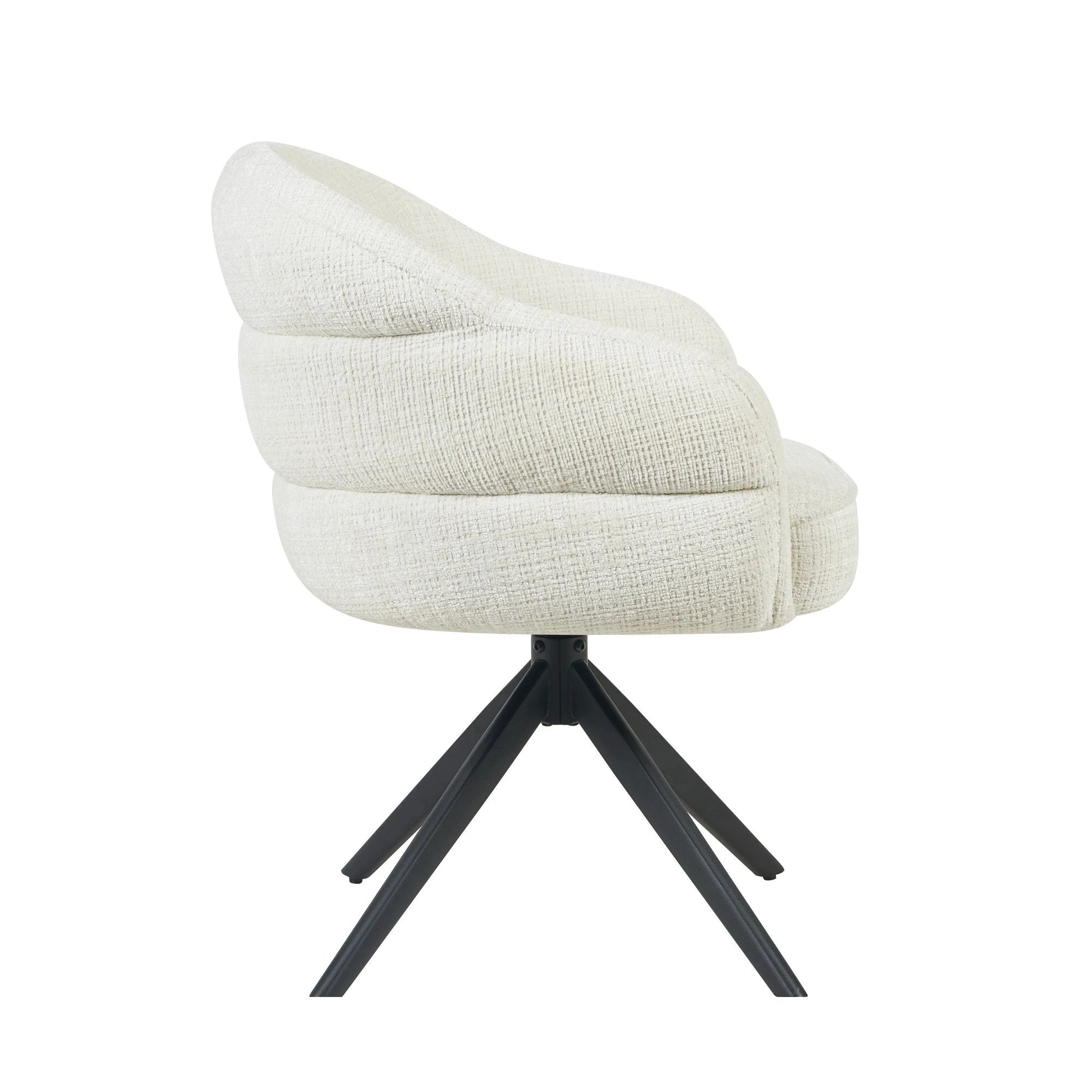 Eetkamerstoel Bella | Off White| Poot zwart by Starfurn