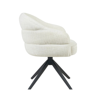 Eetkamerstoel Bella | Off White| Poot zwart by Starfurn