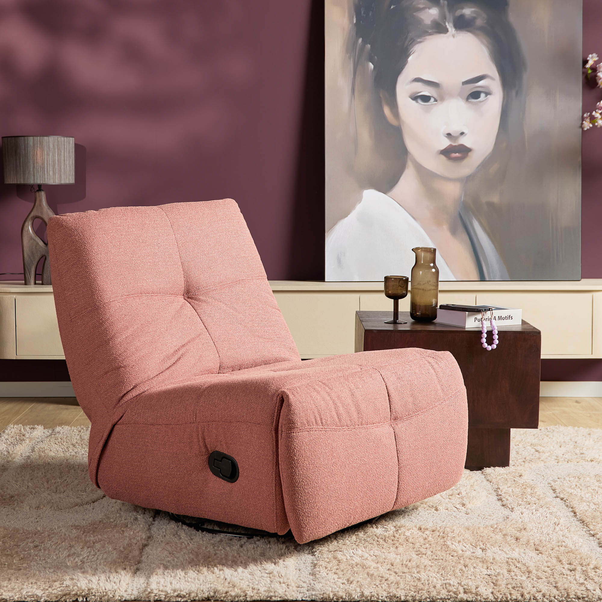 Relaxfauteuil Lazy | Roze