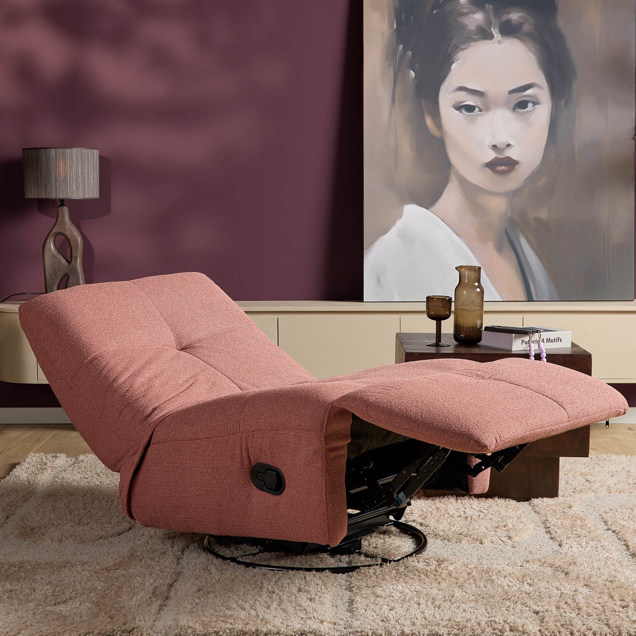 Relaxfauteuil Lazy | Roze