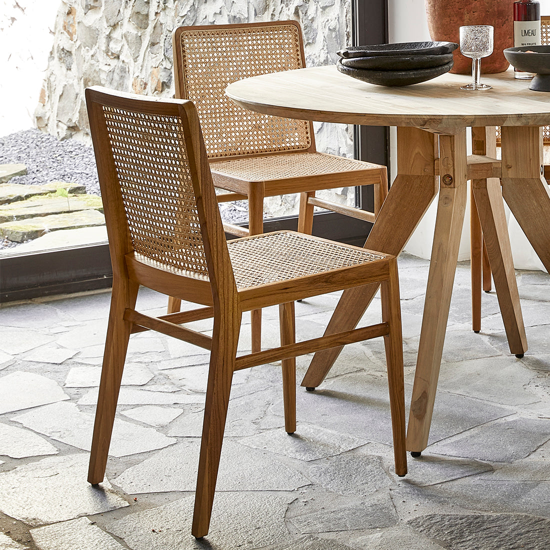 Eetkamerstoel Nova teakhouten - naturel (set van 2)