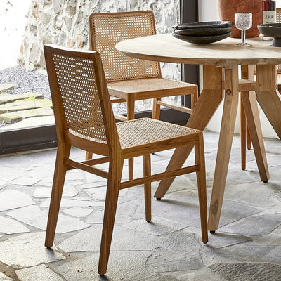 Eetkamerstoel Nova teakhouten - naturel (set van 2) by Raw Materials Amsterdam