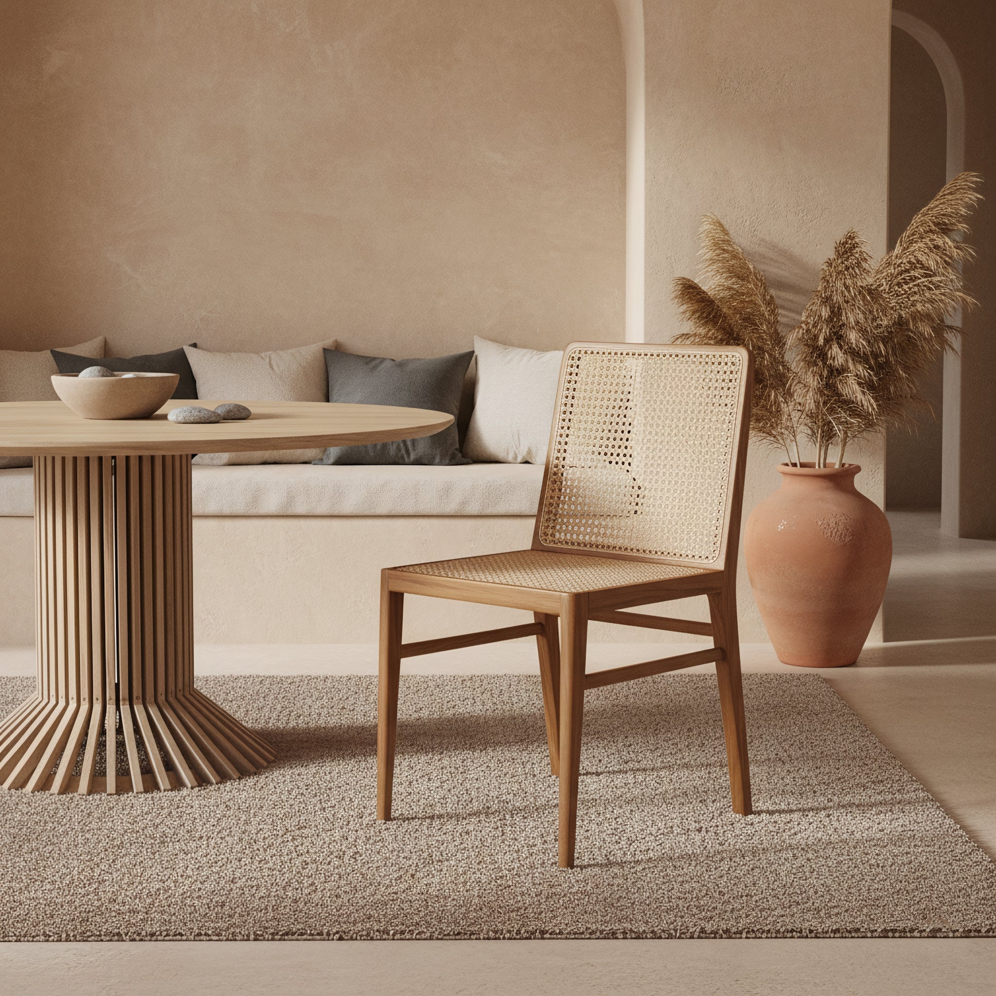 Eetkamerstoel Nova teakhouten - naturel (set van 2)