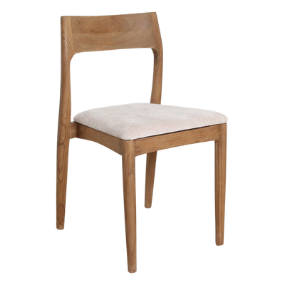 Eetkamerstoel Freya teakhouten crème by Raw Materials Amsterdam