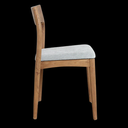 Eetkamestoel Freya teakhouten lichtgroen