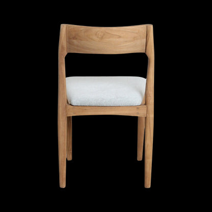 Eetkamestoel Freya teakhouten lichtgroen