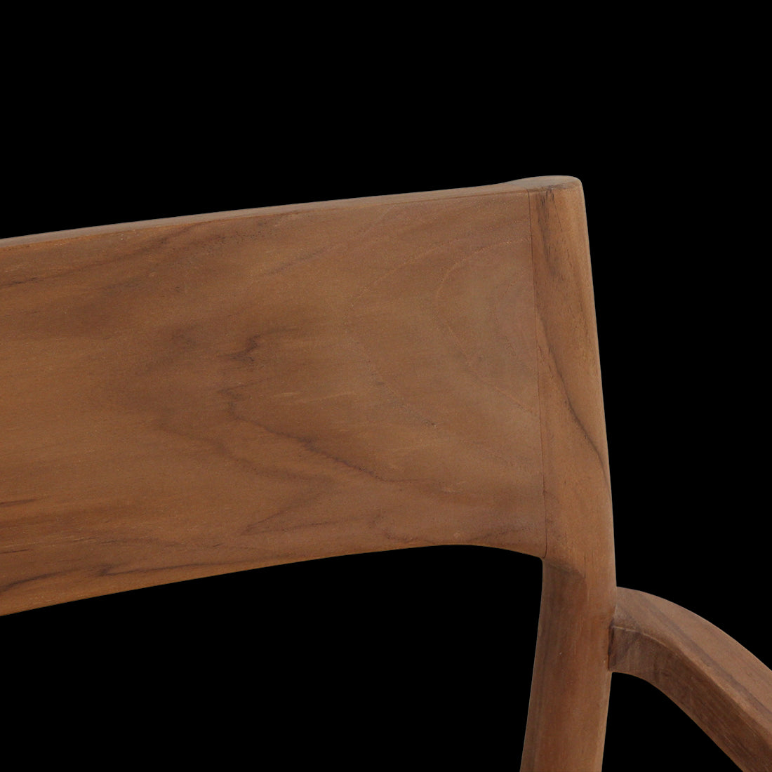 Eetkamerstoel Freya teakhouten met armleuning - naturel (set van 2)