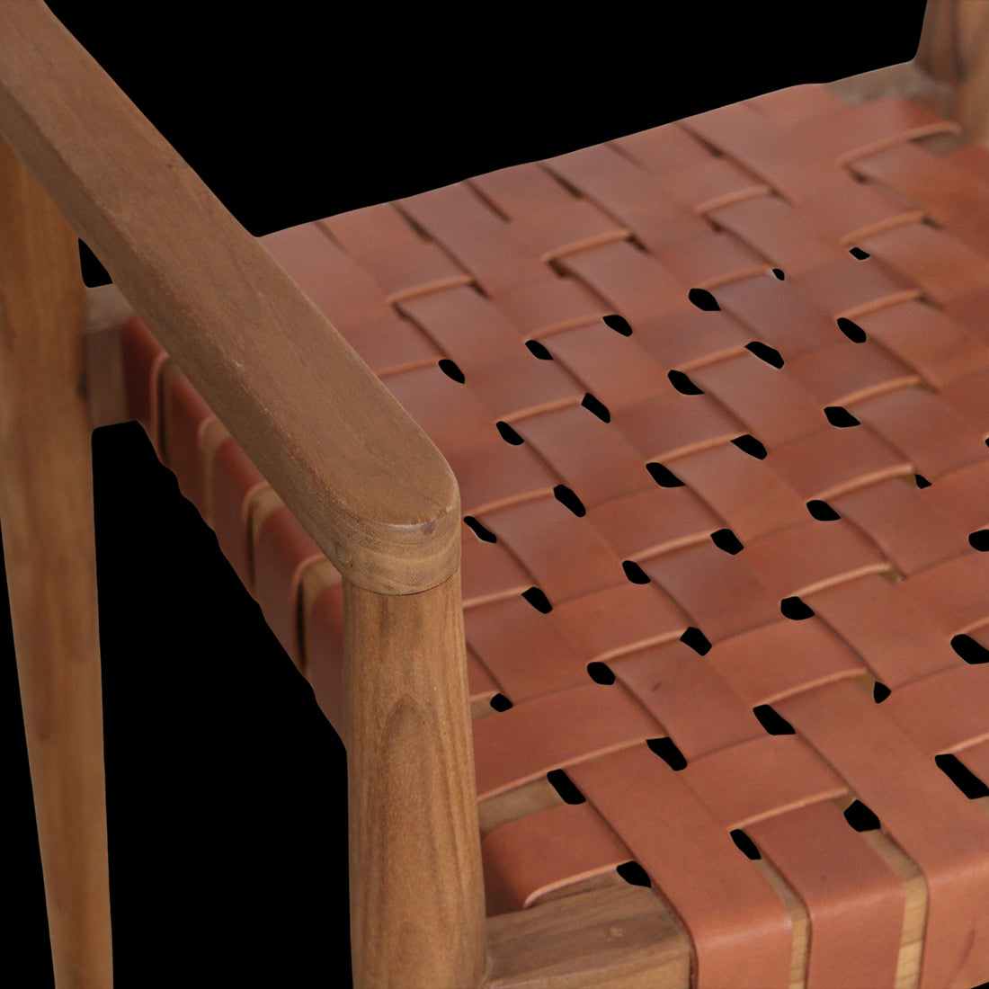 Eetkamerstoel Freya teakhouten met armleuning - naturel (set van 2)