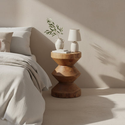 kruk/bijzettafel Teakhouten Rizo naturel