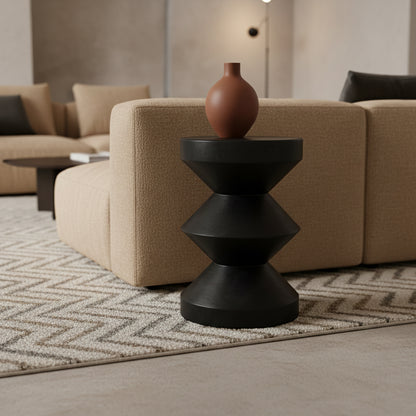 kruk/bijzettafel Teakhouten Rizo zwart