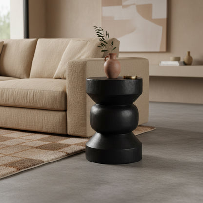 kruk/bijzettafel Teakhouten Ritari zwart