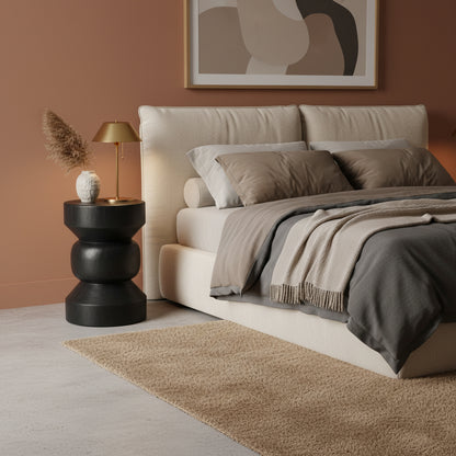 kruk/bijzettafel Teakhouten Ritari zwart