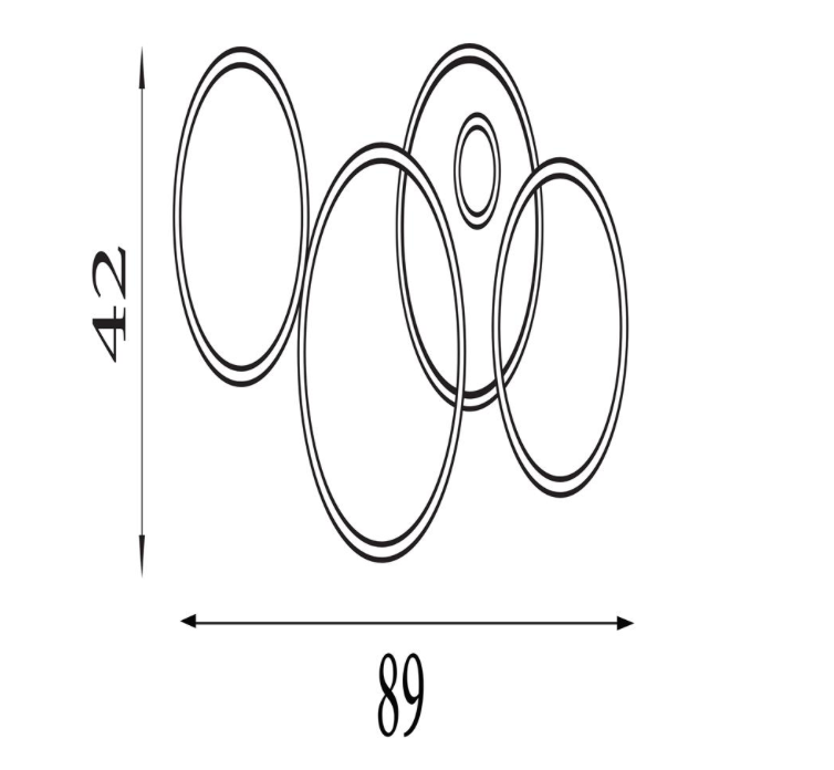 Plafondlamp Curio Flush - Black Metal & Wood