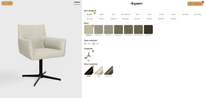 Eetkamerstoel Milano | op maat vanaf €309 by Moods Collection