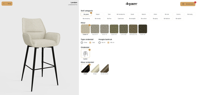 Bar / Counterstoel London | op maat vanaf €229 by Moods Collection