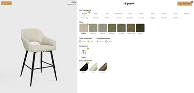 Bar / Counterstoel Paris | op maat vanaf €229 by Moods Collection