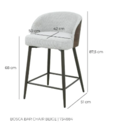 Counterstoel Bosca Beige by PTMD