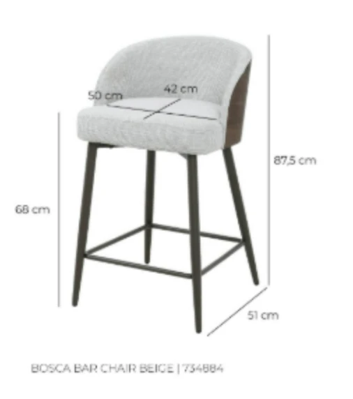 Counterstoel Bosca Beige by PTMD