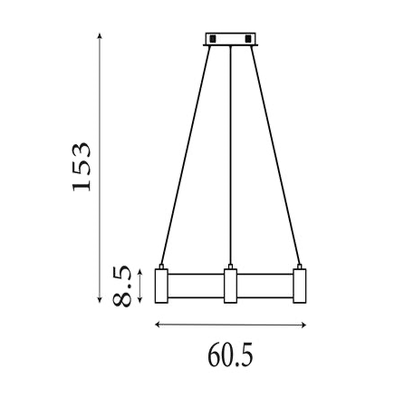 Hanglamp Moonbeam LED, Black Metal & Marbleised Resin
