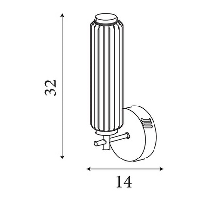 Wandlamp Mod LED - Satin Brass Metal, Opal Acrylic & Clear