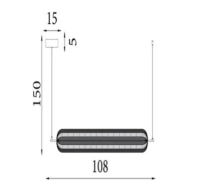 Hanglamp Capsule LED - Satin Brass Metal and Acryl by Searchlight