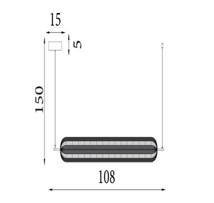 Hanglamp Capsule LED - Satin Brass Metal and Acryl