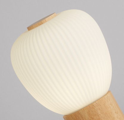 Hanglamp Ella 3Lt - Black Metal & Opal Ribbed Glass