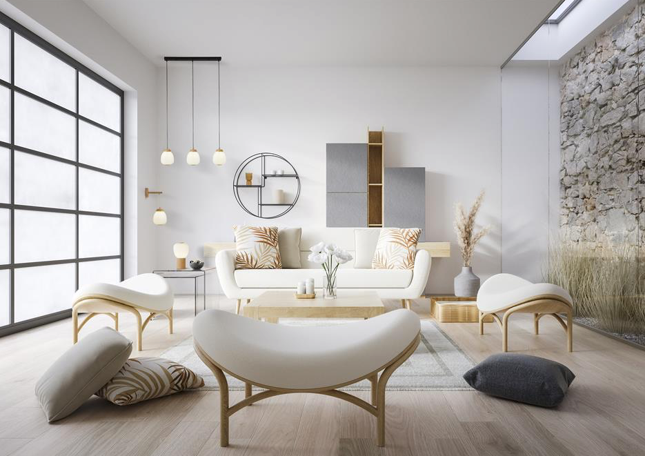 Hanglamp Ella 3Lt - Black Metal & Opal Ribbed Glass