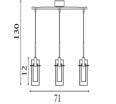 Hanglamp Duo II 3Lt - Satin Silver & Smoked Glass by Searchlight